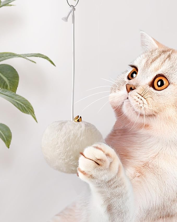 Yaheetech 36in PE Rattan Cat Tree with Big Perch, Breathable Woven Condo, Extra Long Sisal Scratching Post, Washable Cushion, Natural Cooling Design for Indoor Large Kittens, Beige