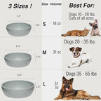 Loving Pets - Dolce Bamboo - Eco-Friendly Pet Bowls & Dishes for Dog, Cats, Puppy Food and Water Bowl -Sustainable and Dishwasher Safe, Made with Real Bamboo (Small, Slate-Grey)