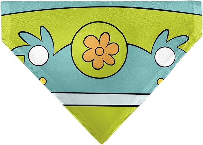 Scooby Doo Pet Bandana Scooby Doo The Mystery Machine Logo Blues Yellow Orange Slip On Collar Bandana Only