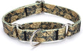 Martingale Dog Collars - Flower Multicolor Cute Patterns, Adjustable Nylon Training Dog Collar Suitable for Boy and Girl Dogs Medium Large Dogs (L, Gold)