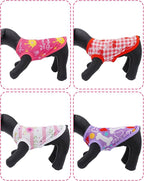 PET SHOW 4 Pack Dog Shirts for Small Doggies Female Tank Top Tee Red Pink T-Shirts Pets Sleeveless Vest Cats Kittens Girl Puppy Clothes (Small)