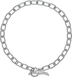 Herm Sprenger Chrome Plated Steel Fur Saver Dog Collar with Medium Links and Toggle Closure Professional Training Collar for Small Medium Large Dogs Correction Slip Chain Made in Germany (22in (55cm))