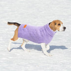 BEAUTYZOO Small Dog Sweater -Turtleneck Pullover Classic Cable Knit Fuzzy Winter Coat Dog Cold Weather Clothes for Small Medium Dogs Puppy Girl Boys,Purple XS