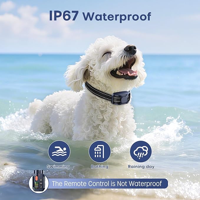 Dog Training Collar with Remote – 4200FT Range, 2-in-1 Ultrasonic Bark Deterrent, 4 Humane Training Modes, Dual Channel, IP67 Waterproof & Rechargeable eCollar for Small, Medium & Large Dogs 20–120lbs
