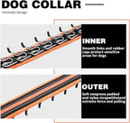 Martingale No Pull Dog Collar for Large Medium Small Dogs, Heavy Duty Nylon Adjustable Reflective Anti Pull Slip Collar with Buckle for Training Walking Hunting L Orange
