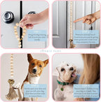 Dog Puppy Training Bell Potty and Outdoor Training Doorbell - Zoomie Paws, Black and White Strap with Bells