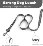 QQPETS Dog Harness Leash Set Adjustable Heavy Duty No Pull Halter Harnesses for Small Medium Large Breed Dogs Back Clip Anti-Twist Perfect for Walking