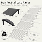 Dog Ramp for Stairs – Non-Slip Pet Steps with Locked-in Carpet & Iron Frame, Helps Senior Dogs & Small Breeds Climb Safely (2-Pack)