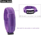 Tactical Dog Collar with Heavy Duty Metal Buckle and Control Handle for Medium Large Dogs Training(Purple, Medium)