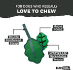 Barkbox Green Chew Leaf Dog Toy for Small Dogs – 2-in-1 Design with Mixed Textures and Surprises, Perfect for Tough Chewing and Playful Pups