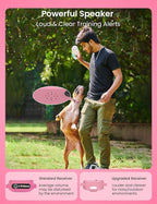No Shock Dog Training Collar, Vibrating Dog Collar with Remote 3300ft, Beep and Vibration Collar for Dogs 10-110lbs | Vibrate Only, No Prongs | Painless&Humane to Stop Bad Behaviors (Pink)