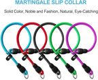 商品图片 LOS ANDES Dog Slip Collar with Slidable Stopper, No Pull Choker Training Martingale Collar for Small Medium Large Dogs, Nylon, Red, M (19 in x 10 mm)