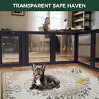 FXW AuraSpace Acrylic Indoor Dog Playpen for Small and Medium Dogs, 30 Inch, 12 Panels, Black