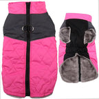 Warm Fleece Dog Coats for Small Dogs,D-Rings Waterproof Puppy Jacket for Cold Winter,Pink XS