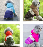 Dog Winter Coat for Small Dogs, Dog Down Jacket Puppy Hoodie Sweatshirt, Green M