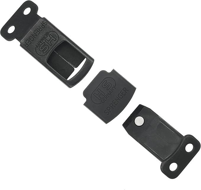 Sprenger Herm Black Stainless Steel ClicLock Buckle Quick Release Fastener for Dog Training Prong Collar for Small Medium Large Dogs Made in Germany (4.0mm, Black Jacket)