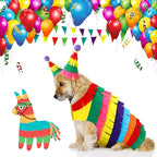 Halloween Pinata Dog Costume Mexican Dog Costume Halloween Cosplay Outfits Cute Clothes Adjustable Dress up Apparel Accessories for Small Medium Large Dogs(L, 19-30 LB)