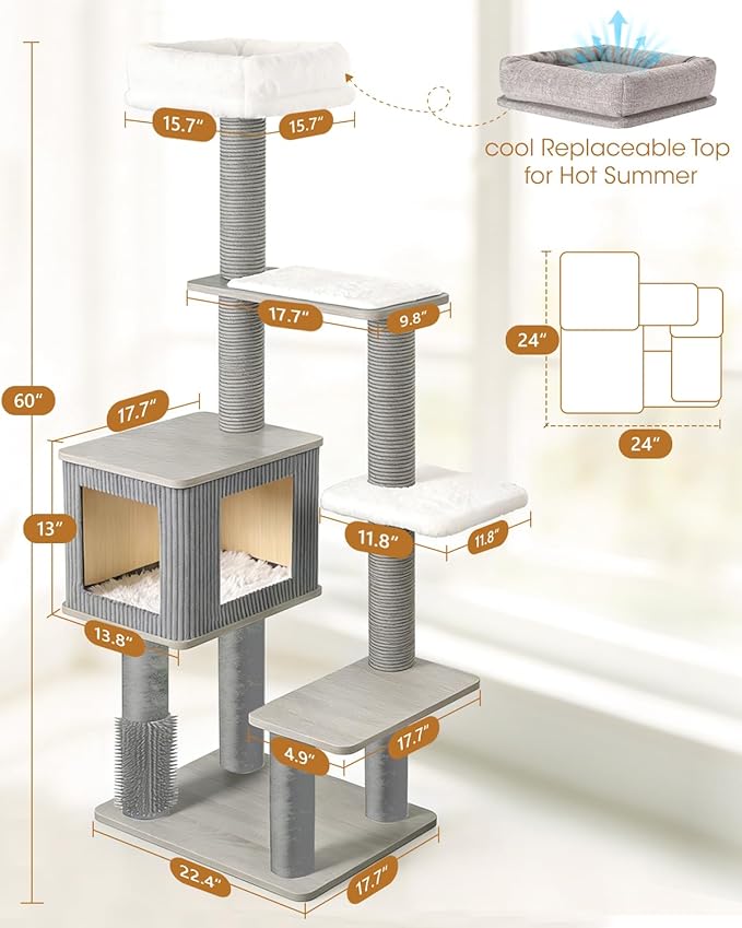 Bundle-2 Items:Maine Coon Cat Tree+Small Cat Tree