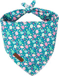 Lionet Paws Easter Dog Bandana for Medium Large Dogs,Green Dog Kerchief Eggs Dogs Triangle Bibs Scarf for Girl or Boy