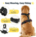 Pawaboo Dog Seat Belt Harness for Car, Dog Car Harness Seatbelt with Double Clips, Adjustable Breathable Pet Vest & Dogs Safety Tether with Elastic Bungee for Small Medium Large Pet, S, Black