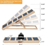 Dog Ramp for Bed, Foldable 4 Height Adjustable from 16" to 24" Pet Ramp for Couch, Small to Large Dog Bed Couch Car Stairs Ramp for Dog Get on Bed Truck SUV Up to 132LBS