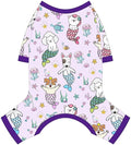 Dog Pajamas Pjs Spring Summer Dog Clothes for Small Dogs Girl Boy, Soft Stretchy Tiny Chihuahua Yorkie Puppy Clothes Doggie Onesies Cat Pet Jammies Outfit, Mermaids, S