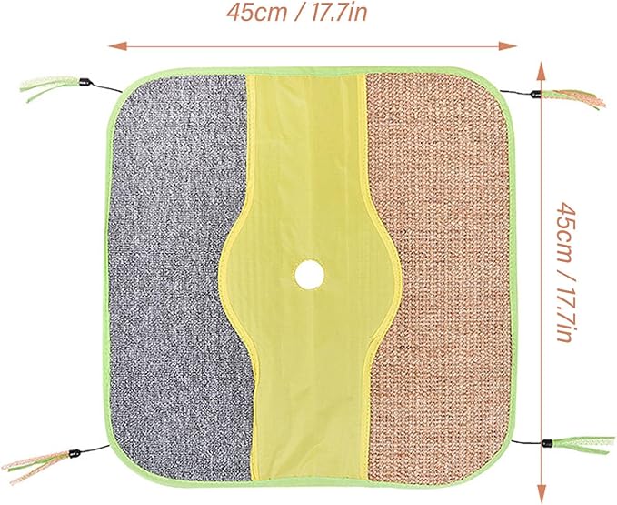 Cat Scratch Play Mat, Cat Crinkle Mat Sisal Multifunctional Safe Interesting for Pet Supplies for Sleeping