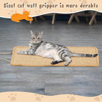 2 Pack Sisal Door Cat Scratching Mat Double Use Hanging Scratcher Wall Floor Mount Cat Scratch Mat Kitty Scratching Pad for Indoor Kitten with Hemp Rope, 7.87"x19.69"(Regular,Brown)