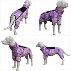 Micai Dog Warm Jacket, Waterproof Windproof Reflective Vest, Zippered Adjustable Outdoor Snow Jacket for Small to Large Dogs, Purple XL