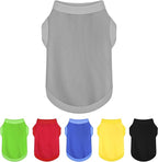 Elevate Your Dog's Fashion Quotient with Colorful and Breathable Sleeveless Cotton Shirts! Perfect Pet Apparel for Small to Medium Dogs Gray 3XL