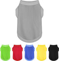 Premium Sleeveless Dog Shirt: Solid Color Design Dog Tank Top Clothes, Crafted from Cotton for Small, Medium, & Large Breeds ¨C Expertly Made for Comfort and Durability Gray XL