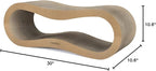 Modkat® Premium 2 Cat Scratcher Set. Large (30L X 10.6H in.) and Small (26.6L X 7H in.) Sizes. Scratch, Play Lounge. High-Grade Cardboard, 100% Recyclable, Reversible.