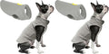 Gooby Fleece Vest Dog Sweater - Gray-Yellow, X-Large - Warm Pullover Fleece Dog Jacket with O-Ring Leash - Winter Small Dog Sweater Coat - Cold Weather Dog Clothes for Small Dogs Boy or Girl