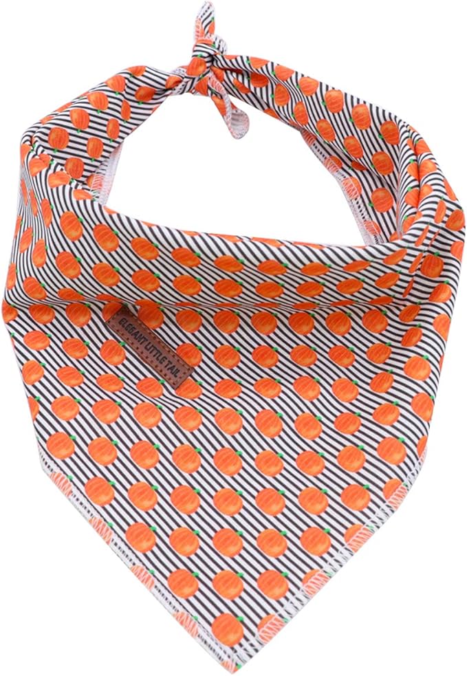 Elegant Little Tail Bandana for Boy Girl Small Medium Large Dogs, Comfortable Bibs Scarf, Adjustable Square Kerchief