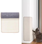 Natural Sisal Cat Scratcher Mat, Wall Scratcher Carpet, Cat Climbing Wall, Large Tall Scratching Post, Sofa Protector, Scratching Mat Pad for Indoor Cats (White, 39.3" Lx15.7 W, 2PCS)