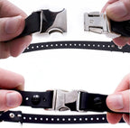 Educator 3/4-Inch Dog Training Collar Strap–ONLY Fits ME-300, ET-300/400, EZ-900, PE-900 & PG-300 Receivers – NOT Compatible with FE-580, ET-800 or UL-1200–Quick Snap Biothane Bungee Collar, Black