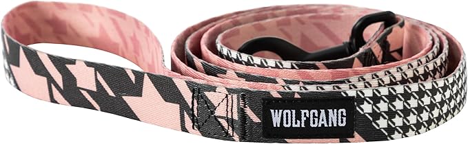 Wolfgang Heavy Duty Dog Leash, Pull-Tested to Over 800 lbs for Walking & Training, HoundsPink Print, Small