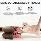 Magic Organ Cat Scratcher Toy, Large Extra-Thick Interactive Foldable Accordion Cardboard Scratching Board with Catnip & Bell Ball, Magnetic Enrichment Toy for Indoor Cats & Kittens