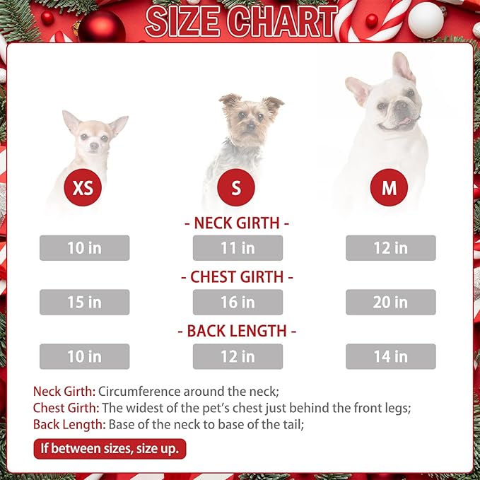 KOOLTAIL Christmas Shirts Clothes-2 Pack Dog Sleeveless Vest with Cute Printing, Soft Stretchy Breathable Cotton Pet T Shirt Apparel for Extra Small Medium Girl&Boy Dogs Puppy Cats