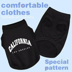 Discover Cozy Cotton Canine Wear: Soft, Lightweight, and Breathable Dog Shirt Vest with Eye-Catching Graphics(California), Keeping Your Furry Friend Warm and Comfy! Black XL