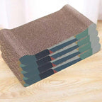 Cat Scratch Board, 4 Pack Corrugated cat Scratch pad, pet cat Toys, Reversible cat Scratch Toys Bone Type Durable Cat Scratching Board Reversible with Catnip for Furniture Protection