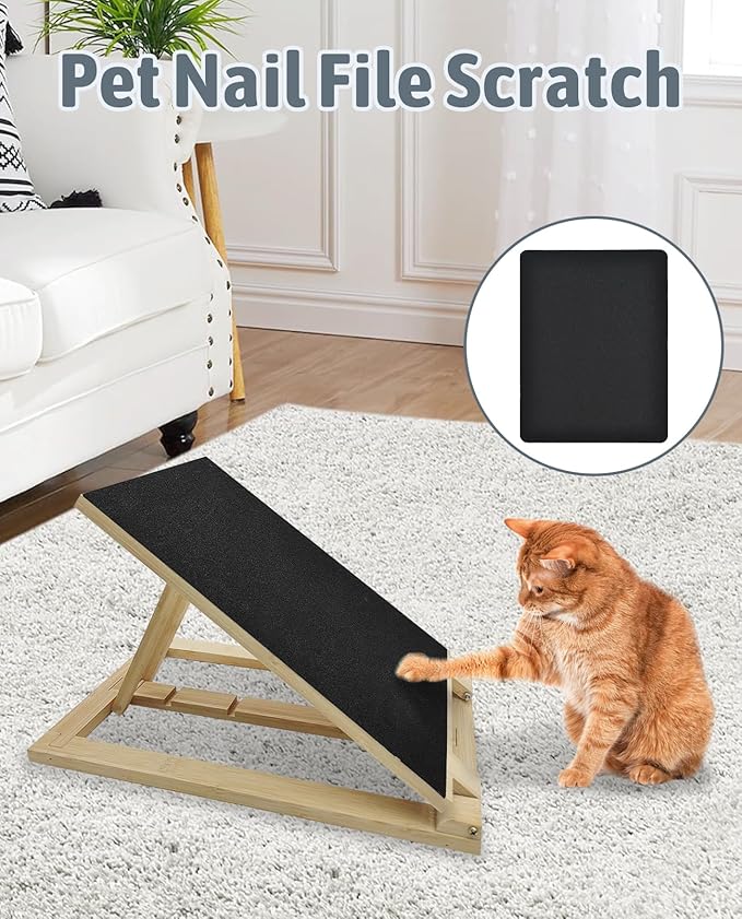 BNOSDM Cat Nail File Scratcher, 6 Pack Replaceable Stickyback Sandpaper for Cat Scratching Board, Pet Scratch Liner for Furniture, Litter Box or Any Flat Surface (Black)