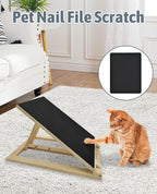BNOSDM Cat Nail File Scratcher Sandpaper, 4 Pack Replacement Sand Paper for Cat Scratching Board, Pet Scratch Liner for Furniture, Litter Box or Any Flat Surface (Black)