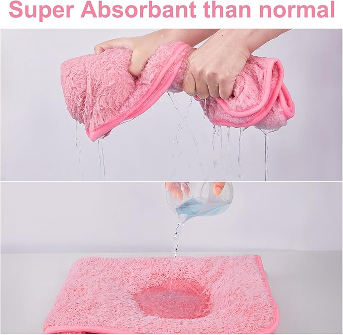 Bienbee Dog Bathrobe, Quick Drying Super Absorbent Dog Robes for After Bath, Warm Keeping Dogs Towel, Dogs Bath Supplies, Pink L