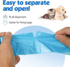 Dog Poop Bag 1140 Counts 57 Rolls, Unscented Doggy Poop Bags, Leak-Proof Dog Bags for Poop, Extra Thick Strong Dog Waste Bags with Dispenser - Blue (13 x 9 Inches)