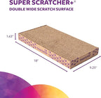 SmartyKat Super Scratcher+ Corrugated Cat Scratcher, Catnip Infusion Technology - Brown, Double Wide