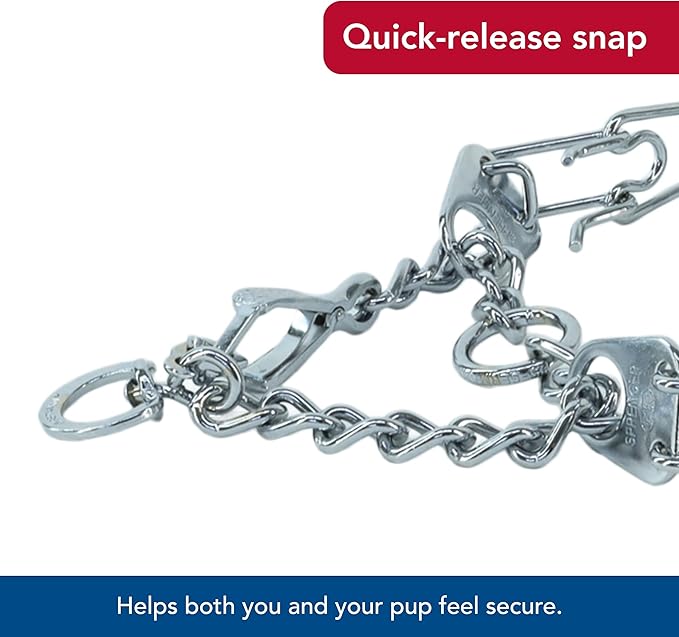 Herm Sprenger - Ultra-Plus Prong Dog Training Collar with Latch - Chrome - 3.0 mm x 18" Neck Size; 22" Chain Length