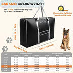 42 - inch Foldable Wire Dog Crate Storage Bag, Silver Outer Trim and Strap, Aesthetic and Practical, 44.1×6.3×31.9 inches