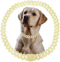 Gold Dog Chain Collar Metal Diamond Training Chain with Secure Buckle Dog Collar Necklace Pet Collars for Large Medium Dogs(Glod 20inch)
