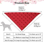 ADOGGYGO Valentines Dog Bandana 2 Pack, Heart Sunburst Eyelash Print Puppy Scarf, Durable Fabric, Red Pink Valentine Bandanas for Small Dogs (Small)